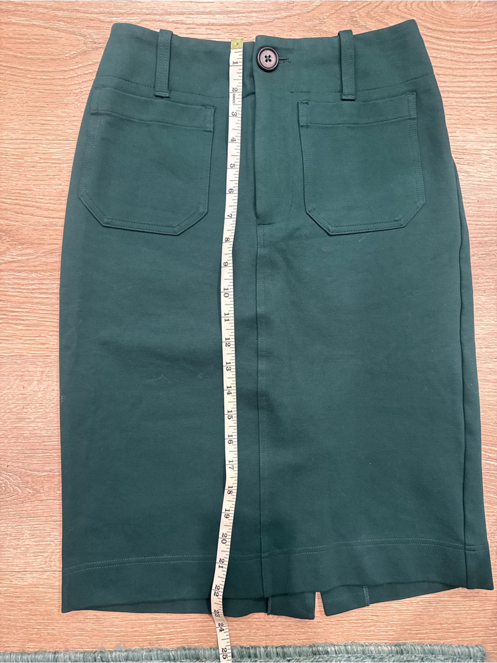 Anthropologie Maeve Colette Pencil Skirt Dark Green XXS - Picture 6 of 7